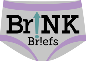 Logo for BriNK Briefs, part of Renaissance Theaterworks Br!NK new play development program for midwestern women playwrights.